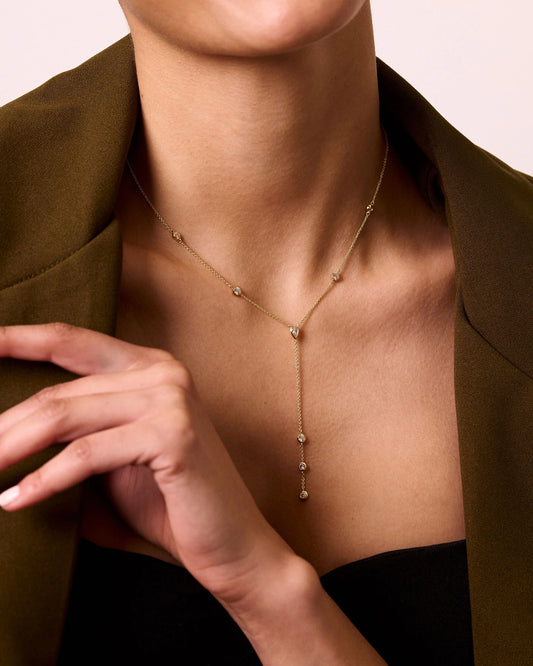 Zivarri Jewels Castles Necklace – Crystal Lariat Style