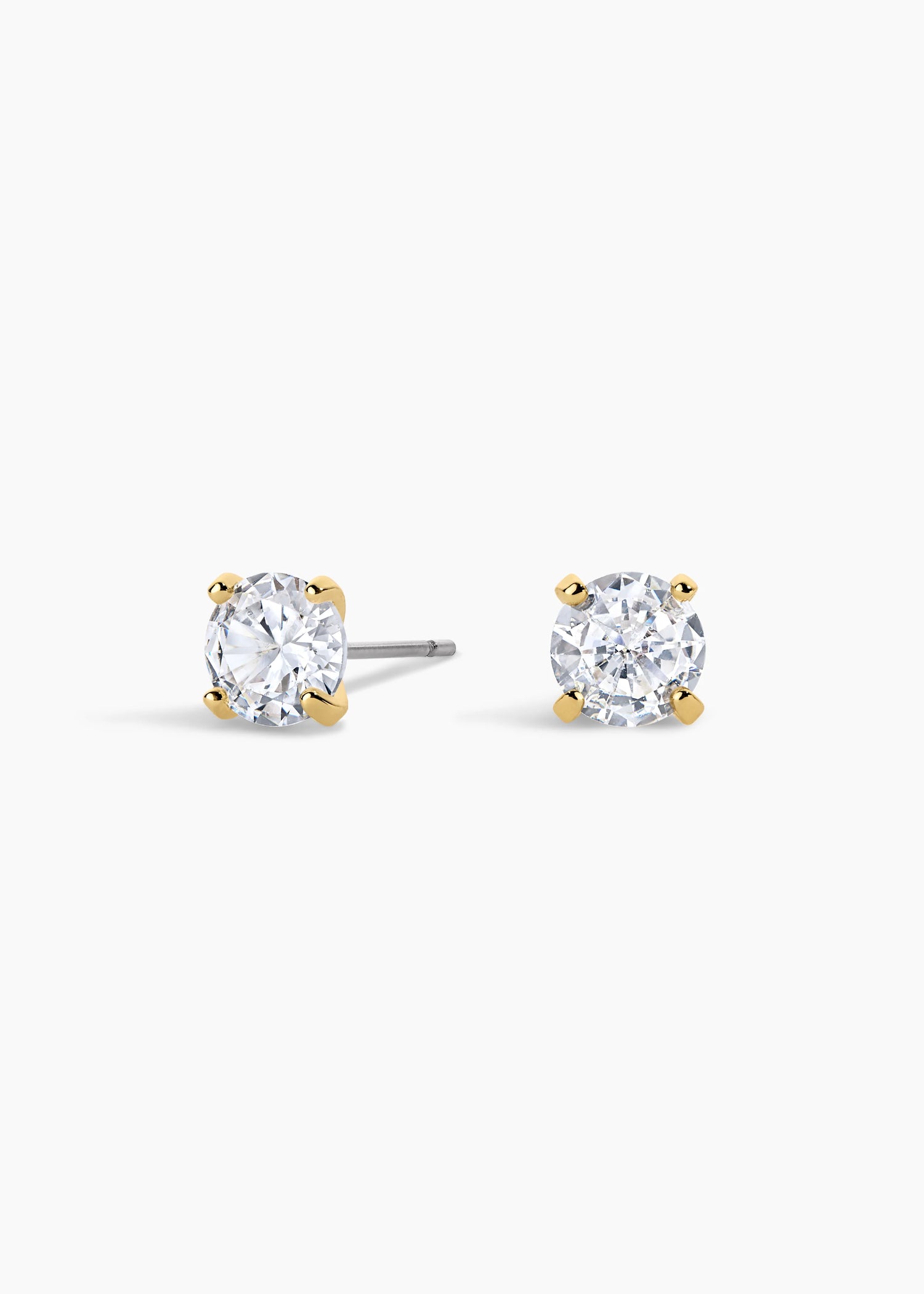 Zivarri Jewels 6mm Gold Plated Stud Earrings