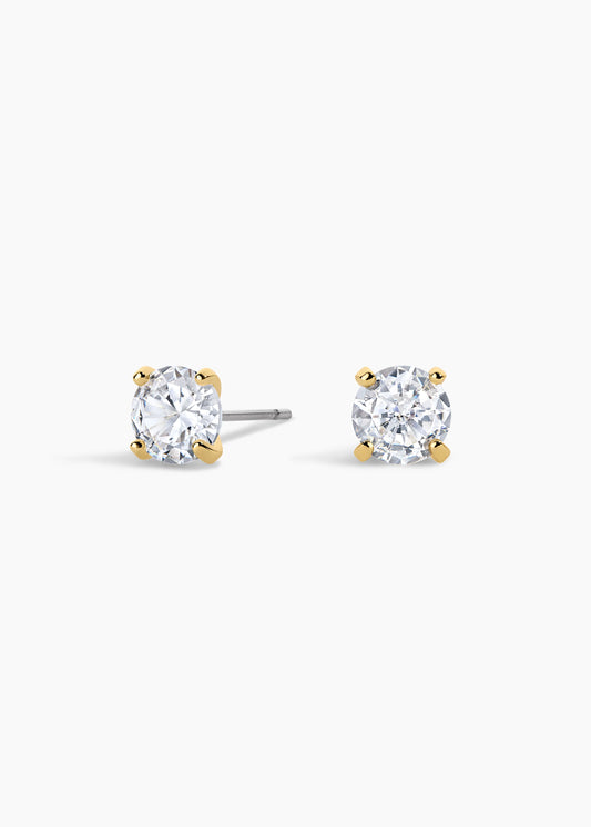 Zivarri Jewels 6mm Gold Plated Stud Earrings