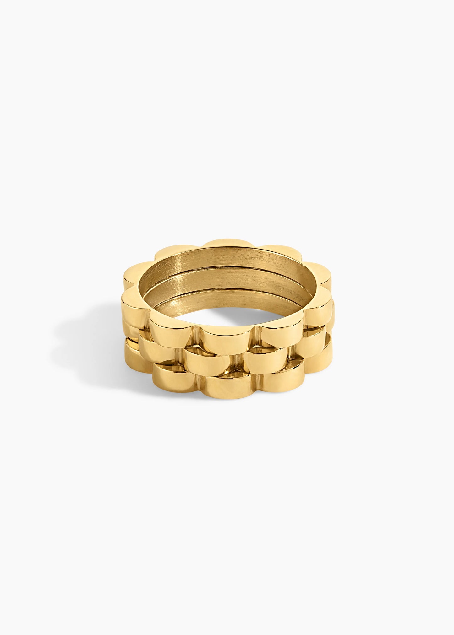 Zivarri Jewels Bennett Ring - Gold Plated Interlocking Ring