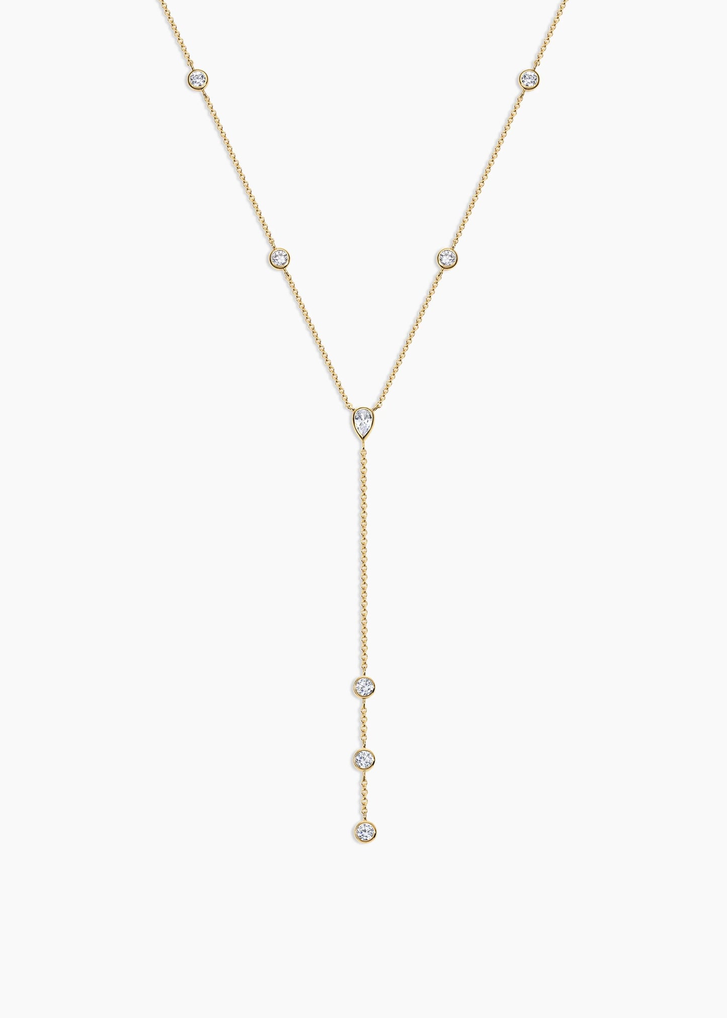 Zivarri Jewels Castles Necklace with sparkly crystal lariat design