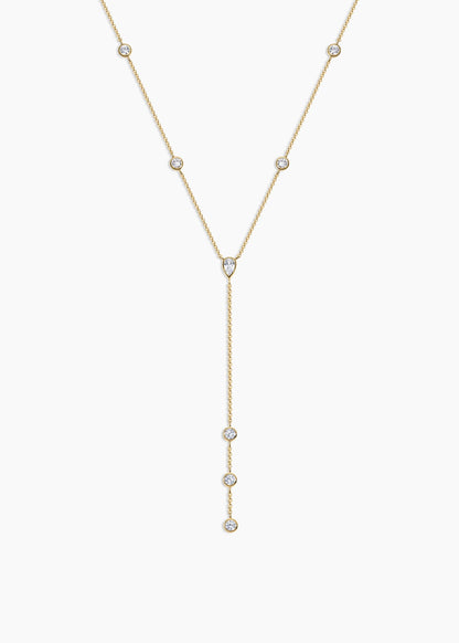 Zivarri Jewels Castles Necklace with sparkly crystal lariat design