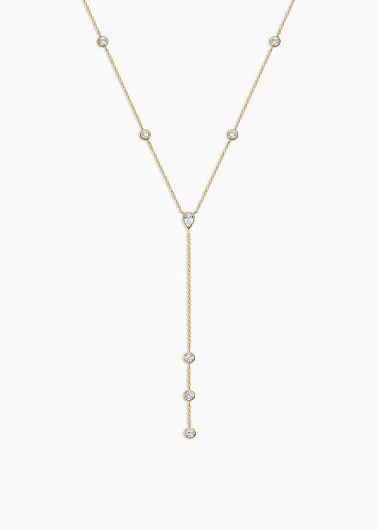 Zivarri Jewels Castles Necklace with sparkly crystal lariat design